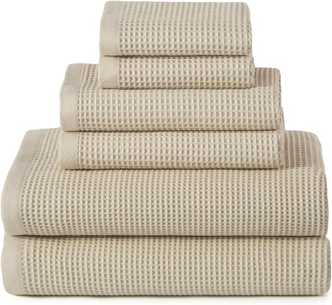 ecolook 6-Piece Towel Set, 100% Cotton, 31“x63” | 2 Bath Sheets, 2 Hand Towels by Unknown