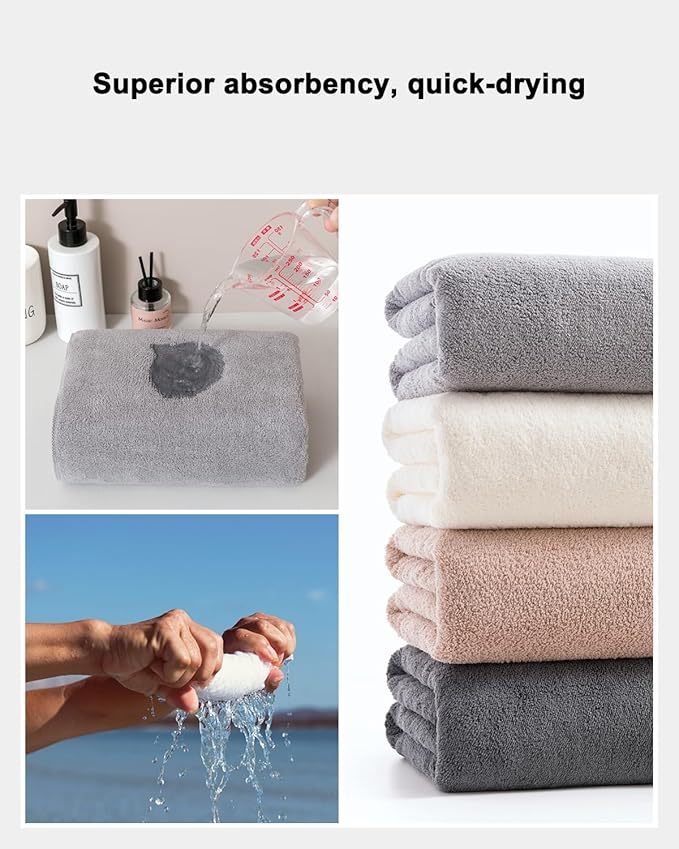 sakano Family Sized 8 Piece Towel Bundle, 4 Bath Towels and 4 Hand Towels - Image 5