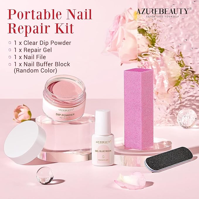 AZUREBEAUTY Nail Repair Kit for Broken Cracked Split Weak Nails, Emergency Easy - Image 7