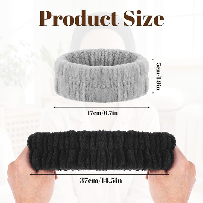 3PCS Skin Care Headband, Spa Headbands Makeup Head Band Headband - Image 3