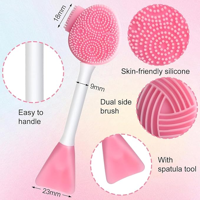 MUIIGOOD 2pcs Silicone Face Scrubber Face Mask Brush Exfoliating Lip Cleansing - Image 6