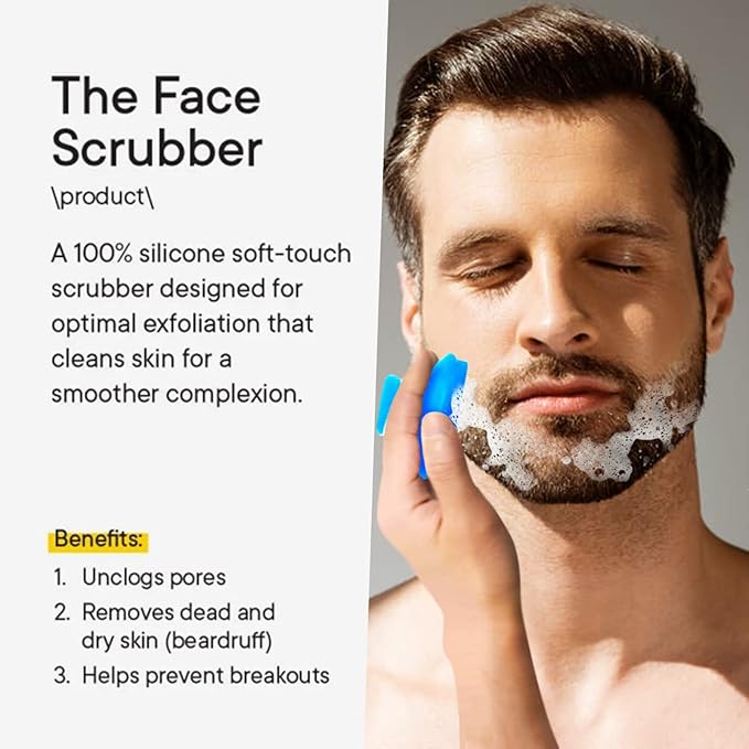 Silicone Face Scrubber for Men Facial Cleansing Brush Silicone Face Wash Brush - Image 3