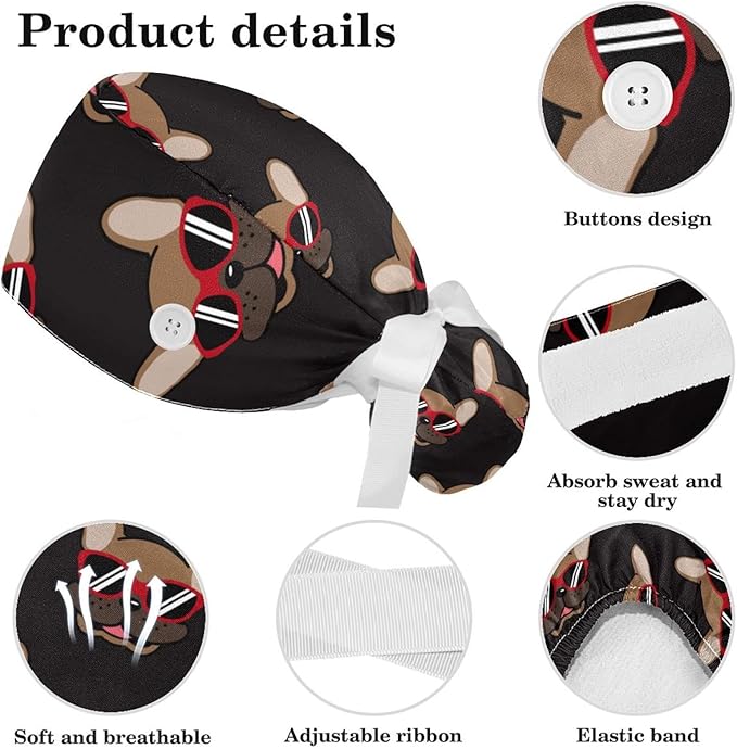 Ethnic Aztec Pattern Adjustable Scrub Cap Hat - Image 4