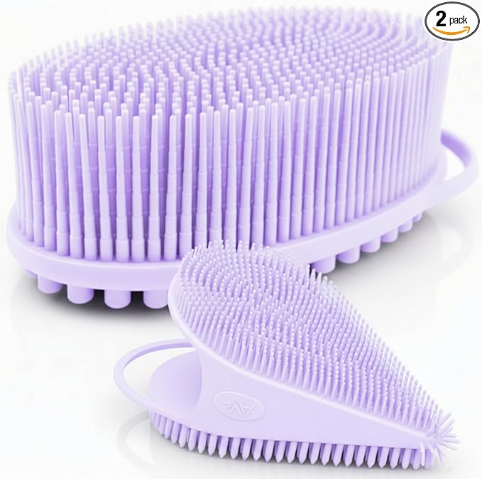 Avilana Premium Body Scrubber and Face Brush Set by Avilana