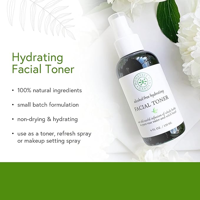 Honeybee Gardens 100% Natural Hydrating Facial Toner/Makeup Setting Spray | - Image 3