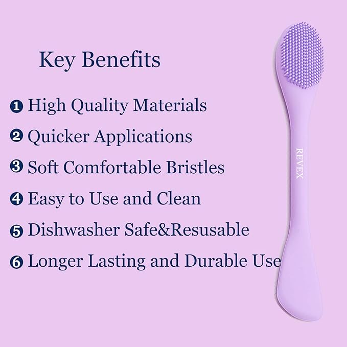 REVEX Silicone Face Mask Applicator, Face Scrubber, Exfoliating Pore Scrubber - Image 2