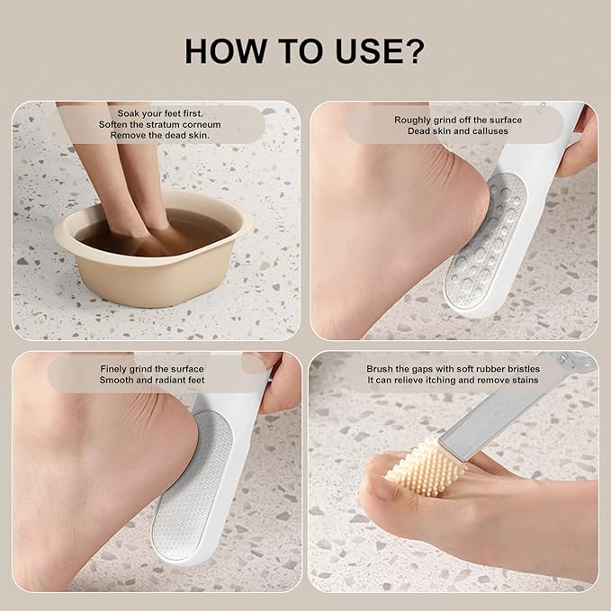 Double-Sided Stainless Steel Foot File, Foot Callus Remover & Foot Scrubber - Image 6