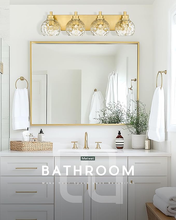 Bathroom Light Fixtures Over Mirror, 4-Light Modern Sconces Wall Lighting - Image 8