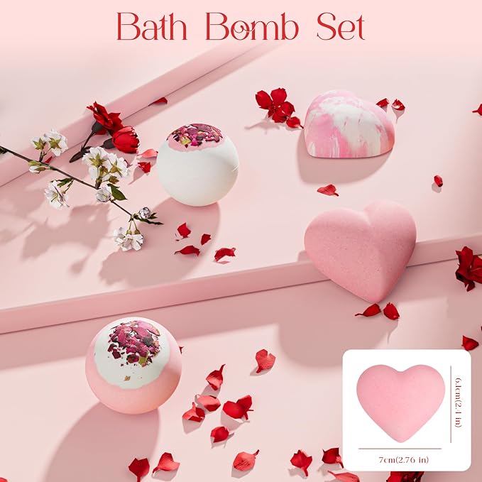 Valentines Bath Bombs Shower Steamers: Handmade Natural Bath Balls - Image 4