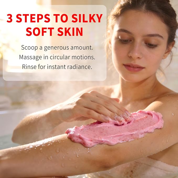 strawberry Body Scrub &Avocado Face & Body ScrubMoisturizing and Exfoliating - Image 7