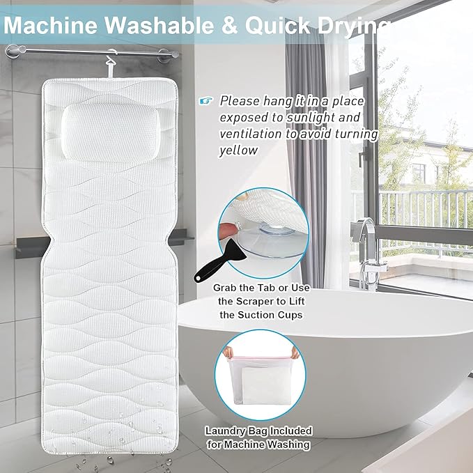 OMYSTYLE Full Body Bath Pillow, Bath Pillows - Image 7