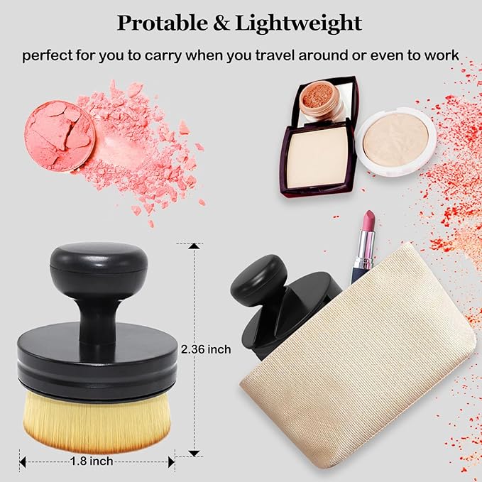 Extra Large Body Makeup Brush For Self Tanner, Wide-headed Kabuki Foundation - Image 6