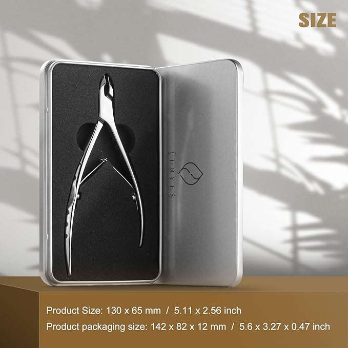 FERYES Cuticle Clipper with Pusher, 2 in 1 Professional Cuticle Trimmer - Image 6