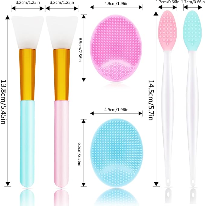 6 PCS Silicone Face Scrubber Brush Set - Image 5