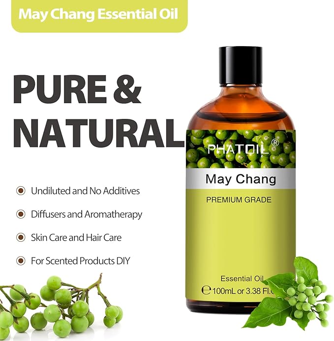 PHATOIL May Chang Essential Oil, Pure Premium Natural Oil - Image 2