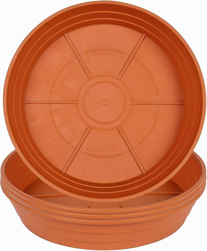 Plant Saucer 8 Inch 4 Pack 6 8 10 12 14 16 18 20 25, Plastic Plant Trays by LWALRS