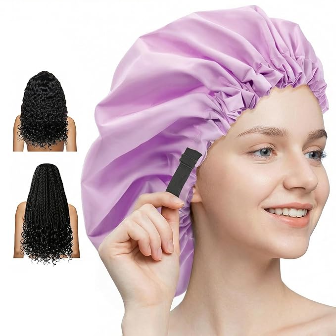 Aquior Shower Cap, Extra Adjustable Shower Caps by Aquior