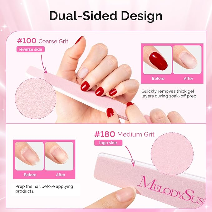 MelodySusie Nail File Kit, Professional Manicure Pedicure Supplies - Image 2