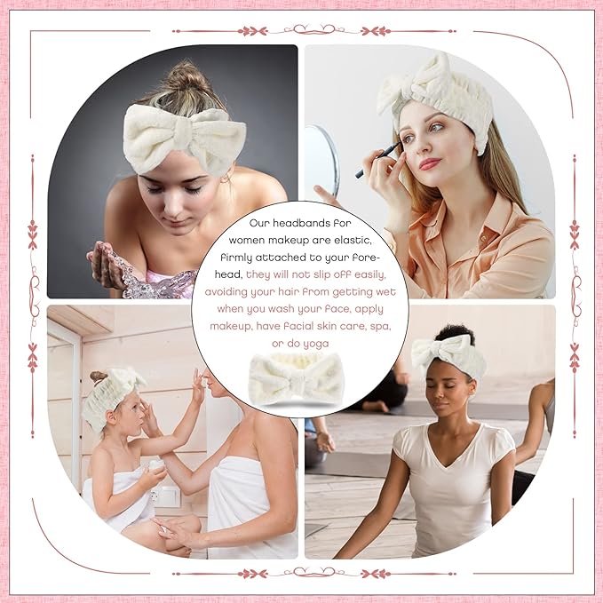 Yunlly 20 Pcs Spa Headband for Women 4 Inches Width Facial Makeup Hair Band - Image 6