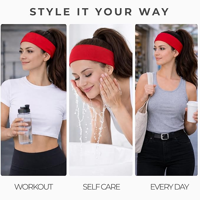 Styla Hair Headbands for Women Stretch Fashion Head Bands 10 Pack Non-Slip Head - Image 4