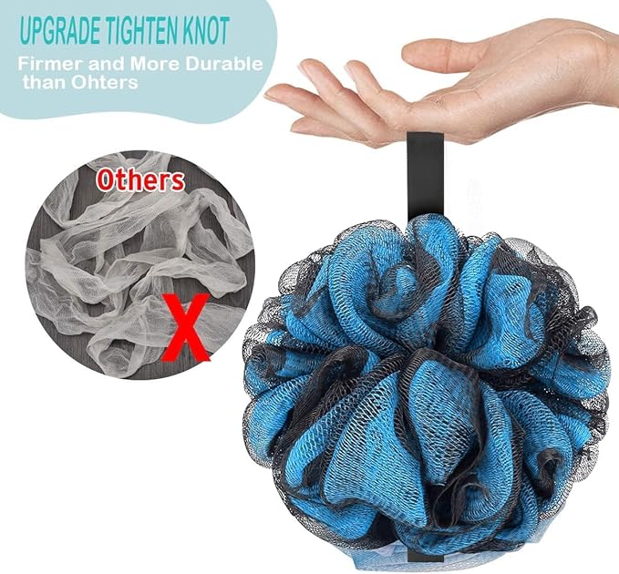 Fu Store Loofah Sponge Shower Loofahs 60g Bath Sponges Mesh Balls 4 Colors Body - Image 2