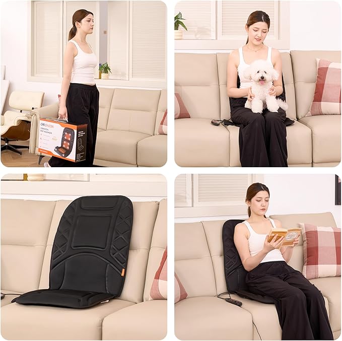 CARSHION 10 Vibrating Massage Nodes Back Massager Chair Pad - Image 7