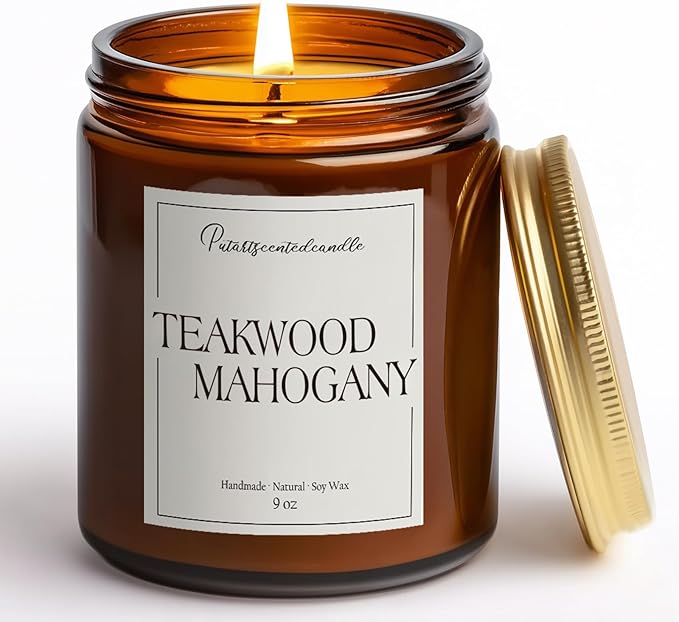 Mahogany & Teakwood Highly Scented Candles by Unknown