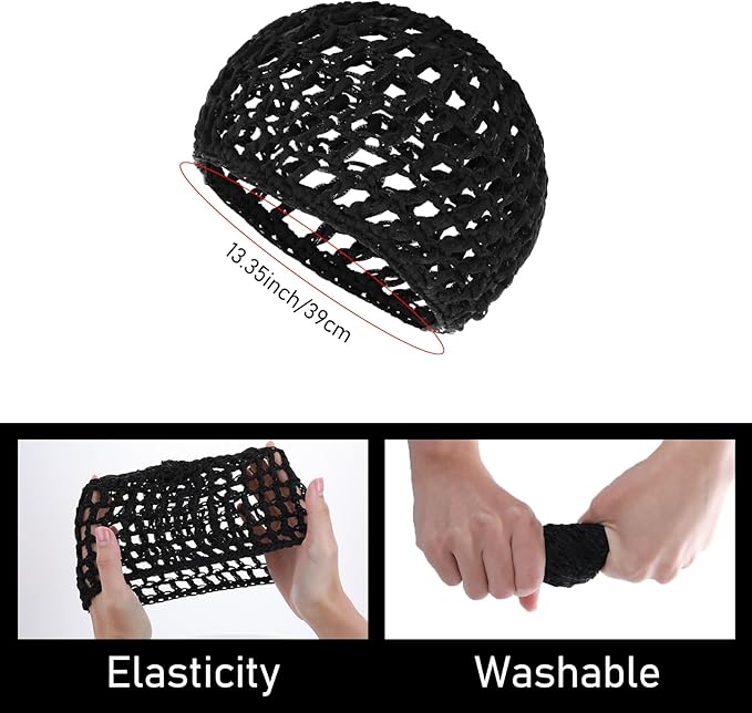 WLLHYF Wig Cap Thick Long Hair Caps Adjustable Net Mesh Braided Weaving Making - Image 4
