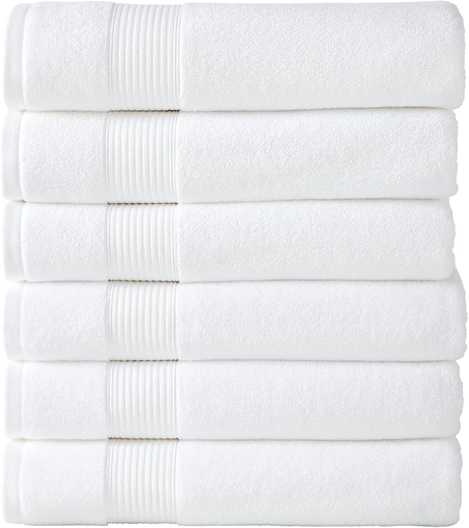 Modern Threads Hotel Collection 6-Pack 100% Ring Spun Cotton, Highly Absorbent by ModernThreads