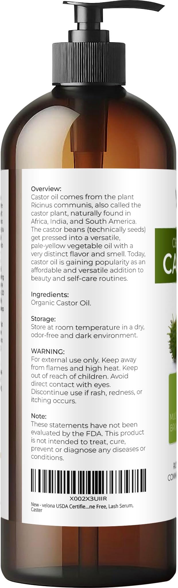 velona USDA Certified Organic Castor Oil - Image 3