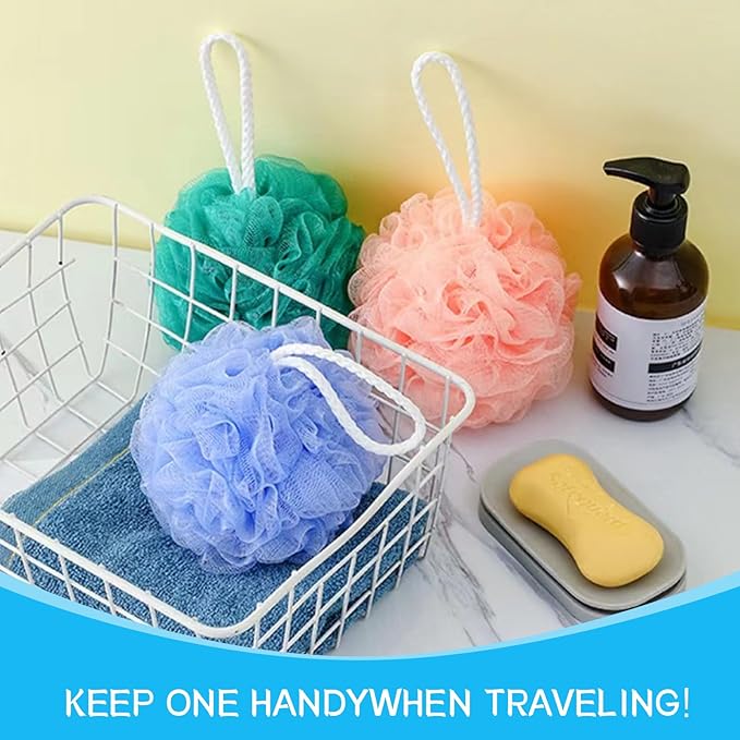 Loofah Sponge Shower Loofahs Bath Sponges Mesh Balls - Image 6