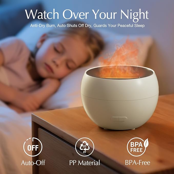 SALKING Essential Oil Diffuser, Fireplace Fire Flame Aromatherapy Diffuser - Image 6