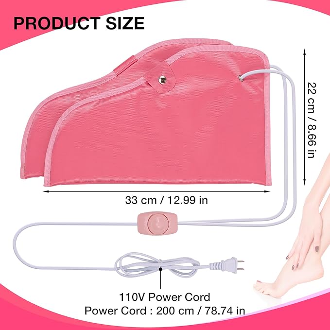 Noverlife Paraffin Wax Heated Booties, Electric Heated Nail Art Pedicure Foot - Image 5