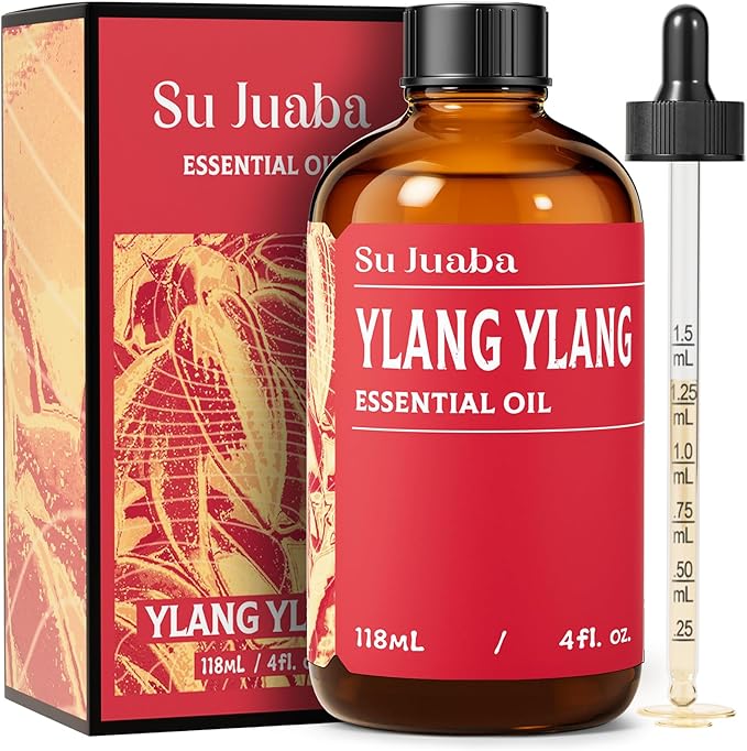 SU JUABA Ylang-Ylang Essential Oil 4 Oz, 100% Pure Natural Aromatherapy Oil by Unknown
