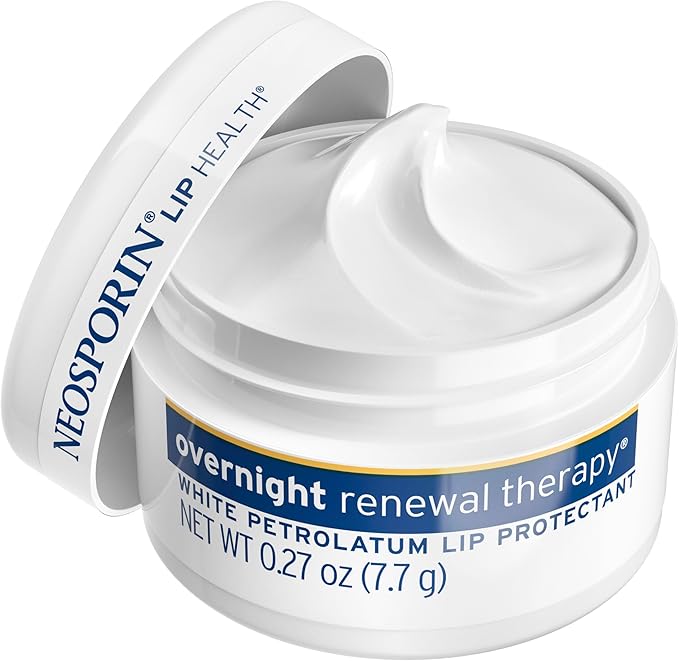 NEOSPORIN Lip Health Overnight Renewal Therapy White Petrolatum Lip Protectant - Image 5