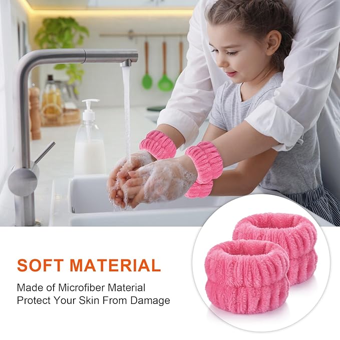 2pcs Wrist Bands for Washing Face Wash Wristbands Wrist Towels Arm Bands for - Image 6