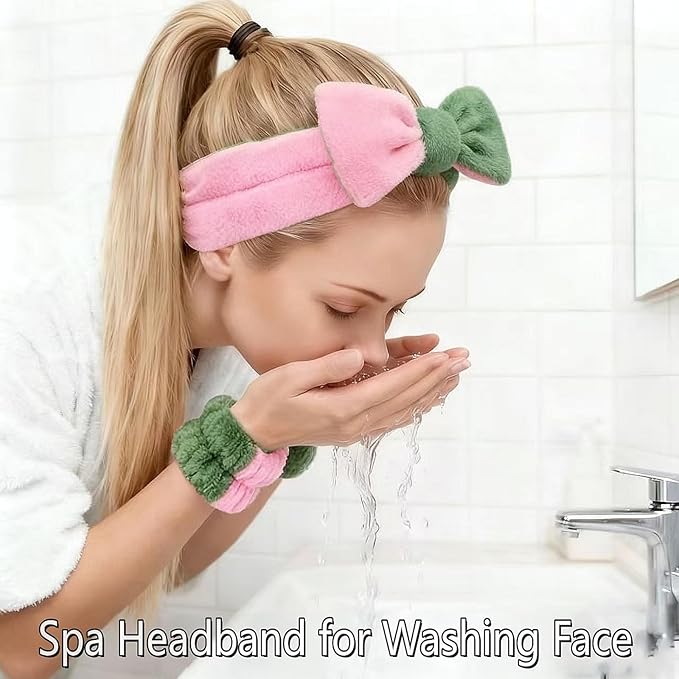 7 Pcs Spa Set, Facial Headband and Wristband Set, Skincare Accessories - Image 6