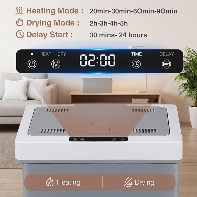 IPOW Foldable Towel Warmer 35L Large Quick Heating Hot Warming Tub Fits Up to 3 - Image 5