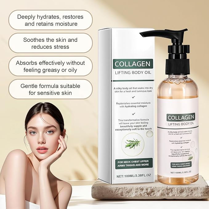 Collagen Oil, Collagen Lifting Body Oil, Advanced Hydrating Collagen Oil - Image 3