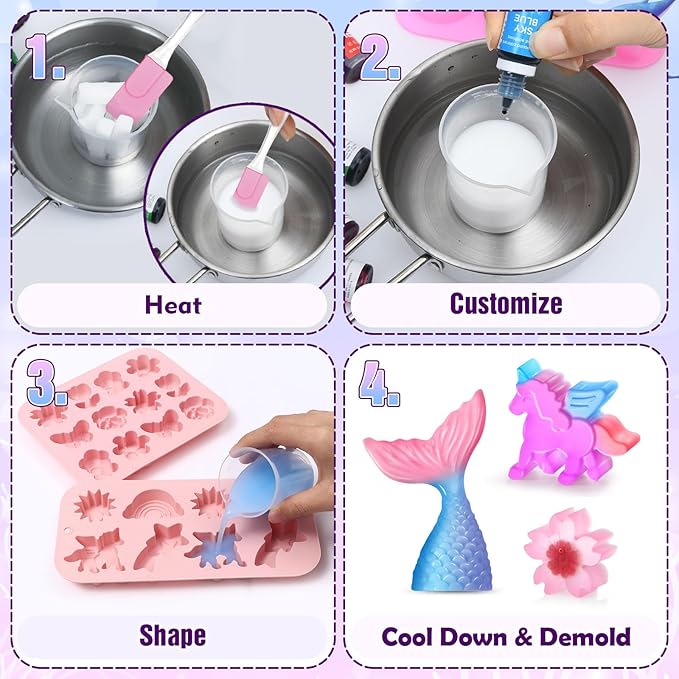 Golray Soap Making Craft Kit for Kids Girl Toys, Make 40 Pcs+ Soap Supplies - Image 3
