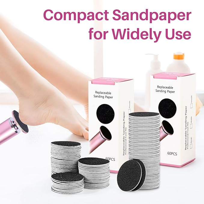Replaceable Sandpaper for Electric Foot File: 120 Pcs/2 Box Feet Grinder for - Image 2