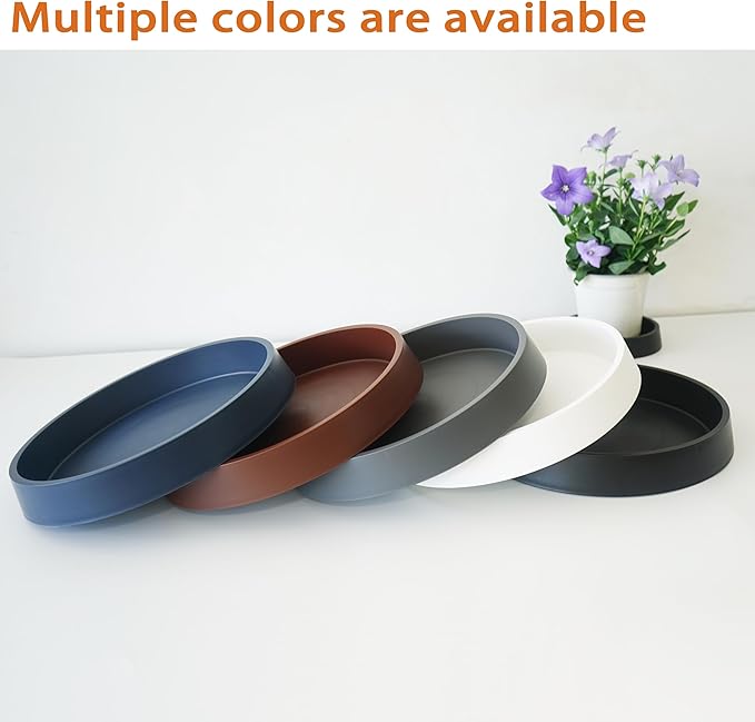 Plant Saucer Tray for Ceramic Plastic Pots, 10 inch Plant Saucers for Indoors - Image 6