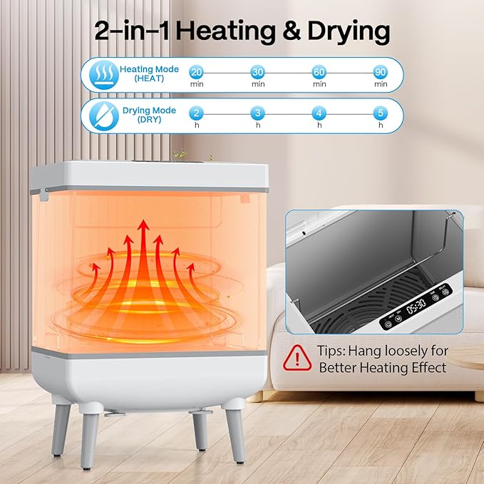 Jripae 35L Towel Warmers for Bathroom, Foldable Towel Warmer, Bucket Hot Towel - Image 3