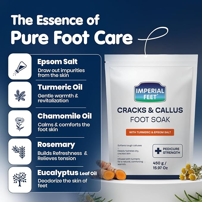 Imperial Feet Epsom Salt Foot Soak-Cracked Heels, Thick Calluses, Soften Hard - Image 7