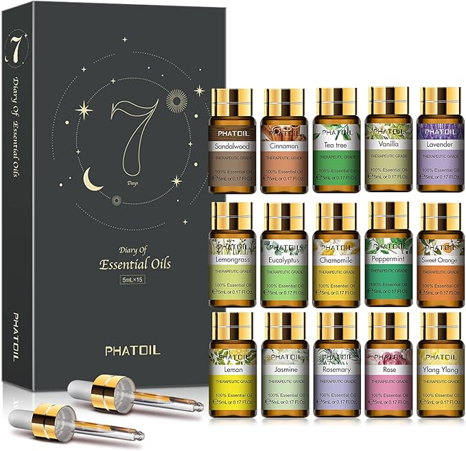 PHATOIL Essential Oils Gift Set 15 x 5ml, Pure Essential Oil Aromatherapy Oil by PHATOIL