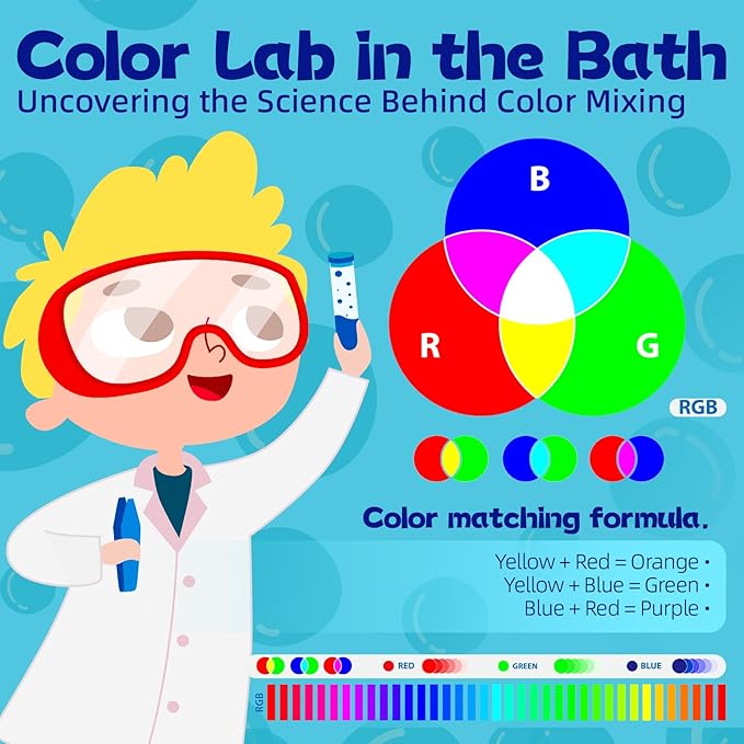 300 Count Bath Color Tablets for Kids, Non-Toxic & Fragrance-Free Fizzies - Image 5