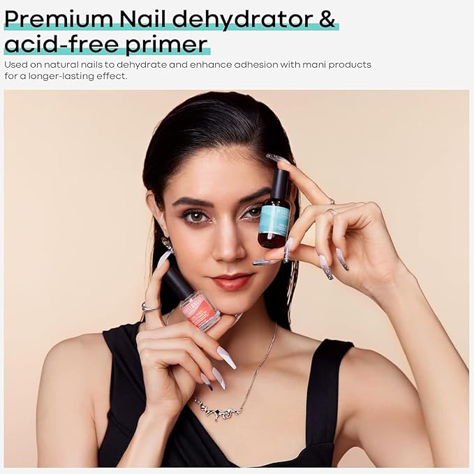 modelones Nail Dehydrator, 15 ml Acid Free Nail Prep Dehydrator - Image 9