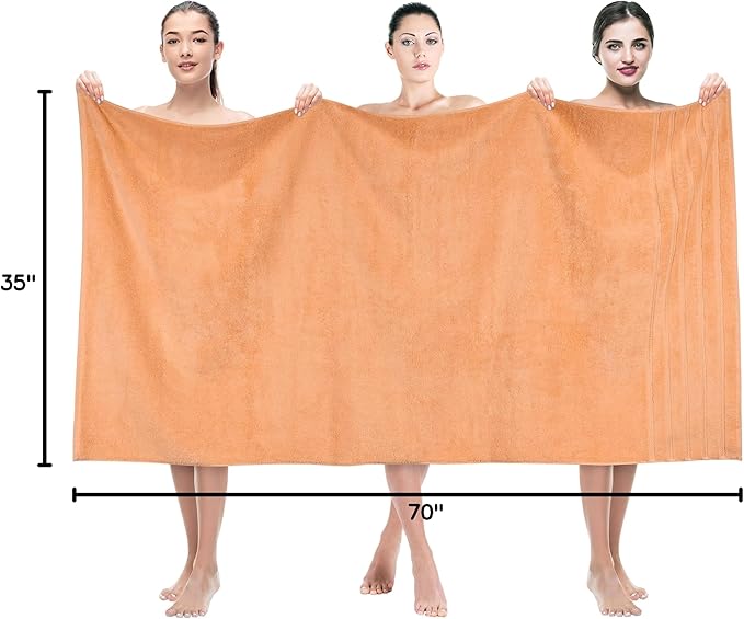 American Soft Linen 35x70 Jumbo Large Bath Towel, 600 GSM 100% Cotton Turkish - Image 9