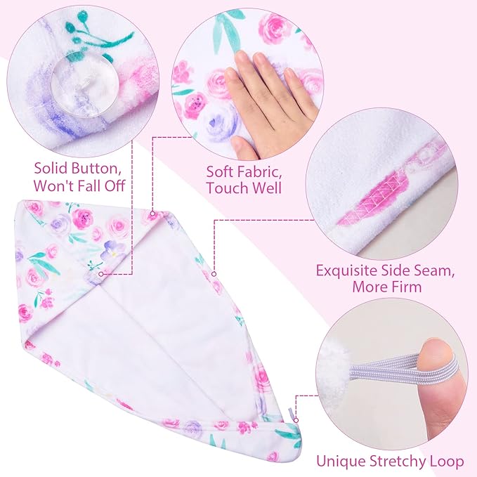 Basumee Microfiber Hair Towel Wrap - Image 4