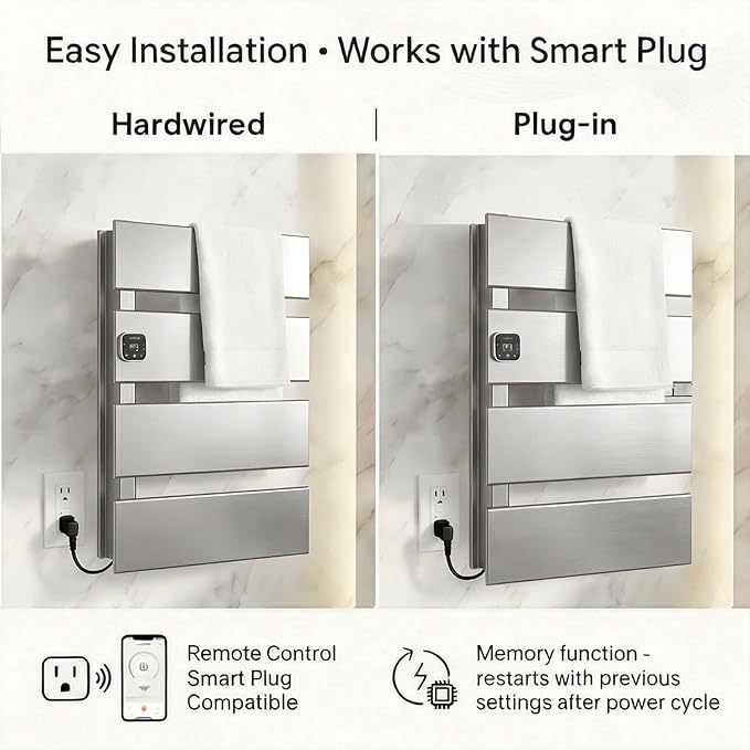 Electric Towel Warmer, Heated Towel Rack - Image 4